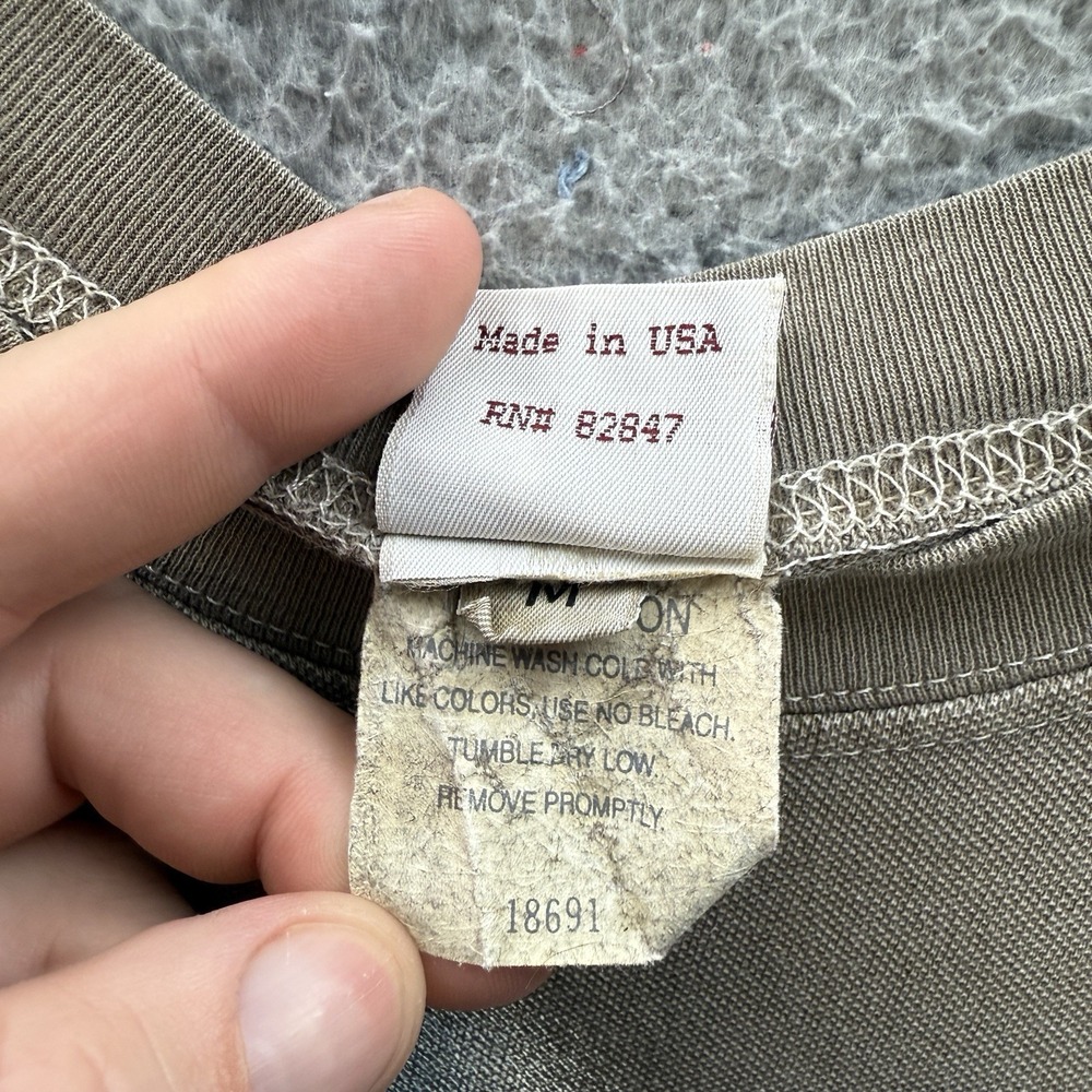 Vintage Art Unlimited Shirt Adult Medium Tan Crewneck Nature Grunge Faded 90s - Picture 8 of 12